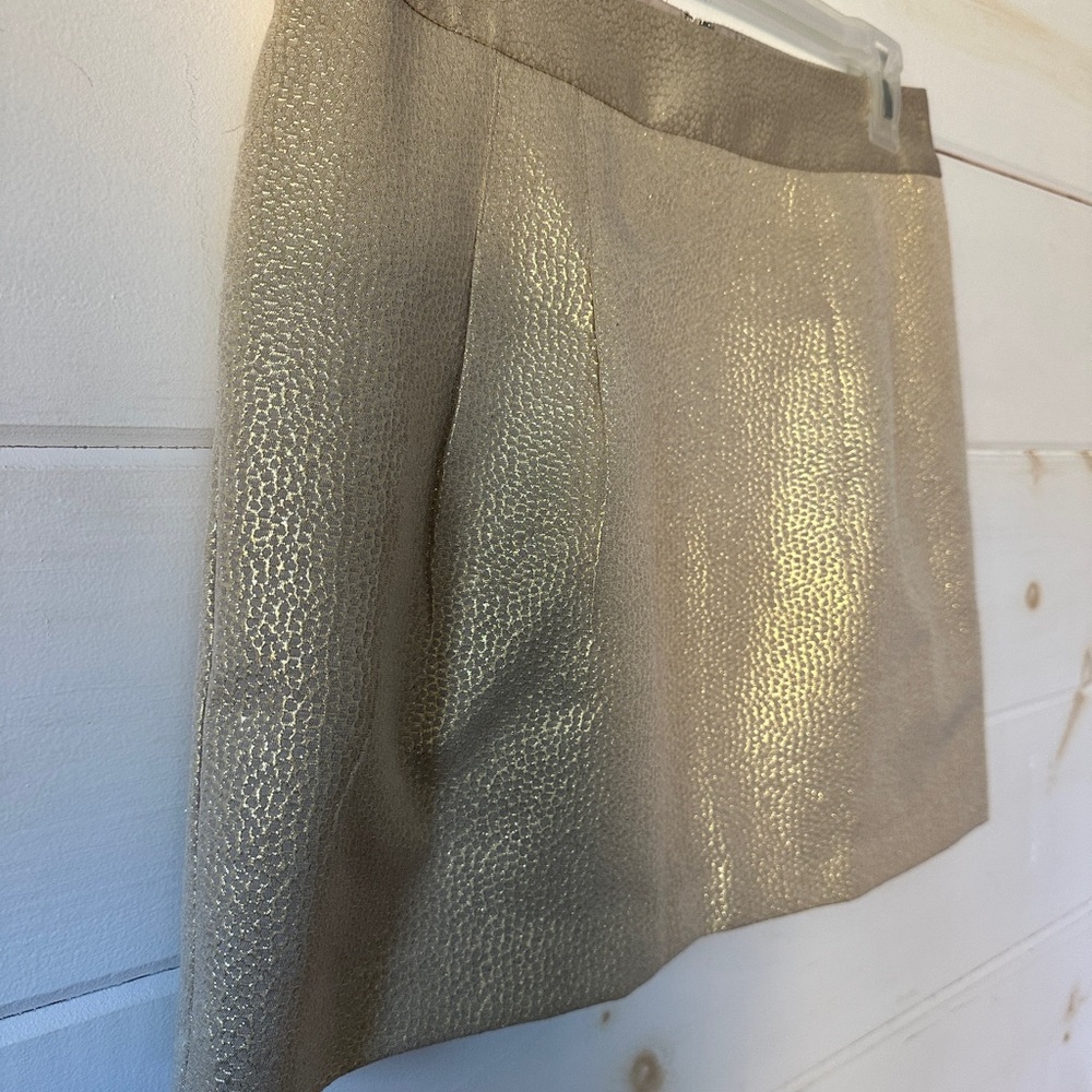 Banana Republic Shimmering Gold Mini Skirt